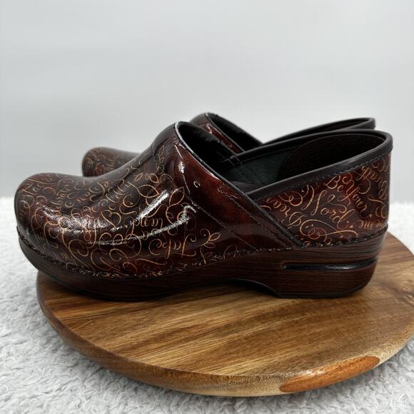 Dansko Shoes Womens US 9 39 Brown Limited Edition 30th Anniversary Clogs Leather - Picture 5 of 11